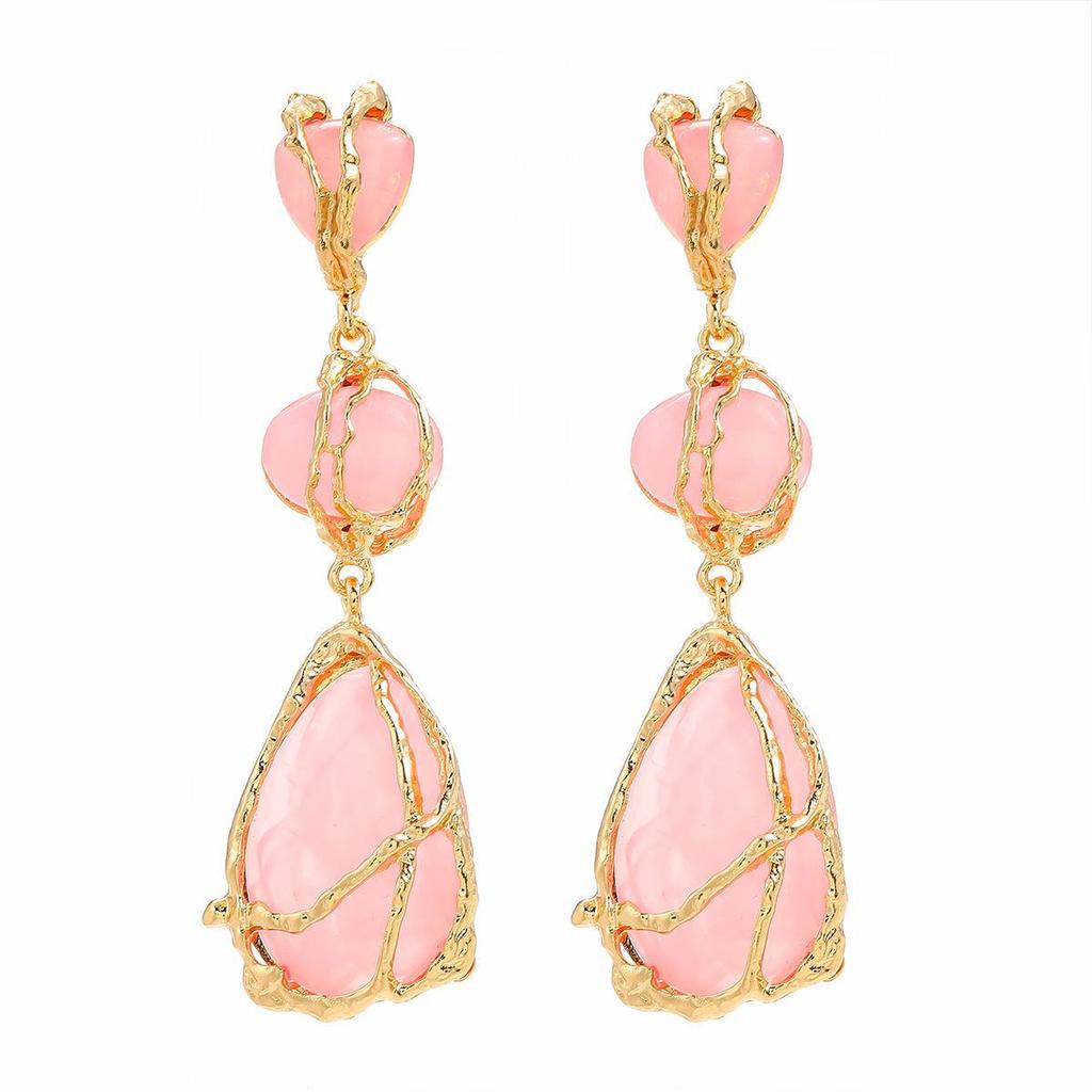 Bohemian Style Multi-Layer Resin Alloy Earrings for Women