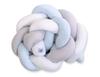 Paracolpi intrecciato per culla - Bianco, Grigio e Blu