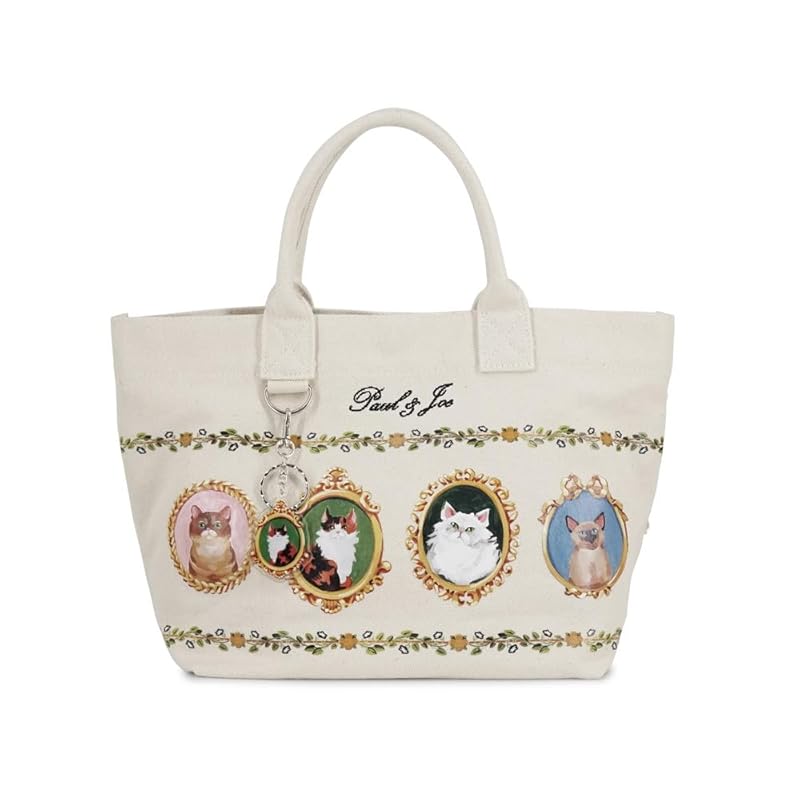 

[Paul & Joe] [Paul and Joe] ACCESSOIRES (Paul & Joe Axesova) mini tote bag PJA-B1192 canvas medallion ivory FREE