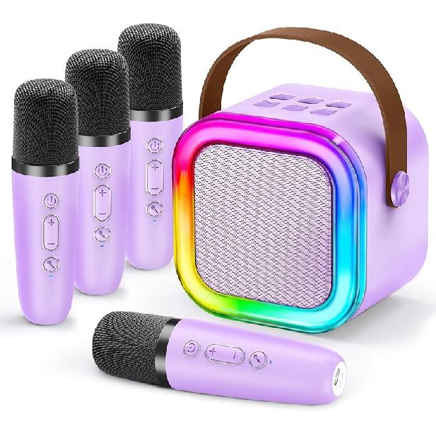 Mini Karaoke Machine for Kids, 2025 TOP Toys Birthday Gifts Ideas for Girls Ages 4, 5, 6, 7, 8, 9, 10, 12+ Years Old, Portable MP3 Player with 2