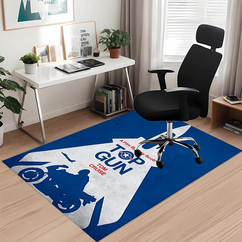 Top Gun Printed Carpetrugfor Office Chair Living Room Bedroom Kitchen Room Decor Gifts