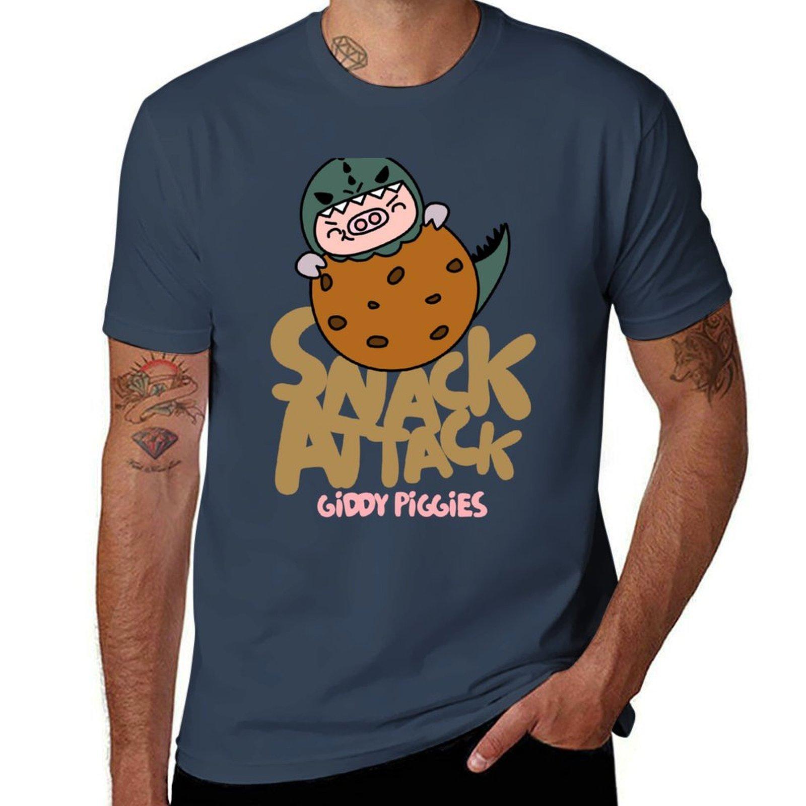 Giddy Piggies Snack Attack TShirt Work Casual Loose Fit TShirt S