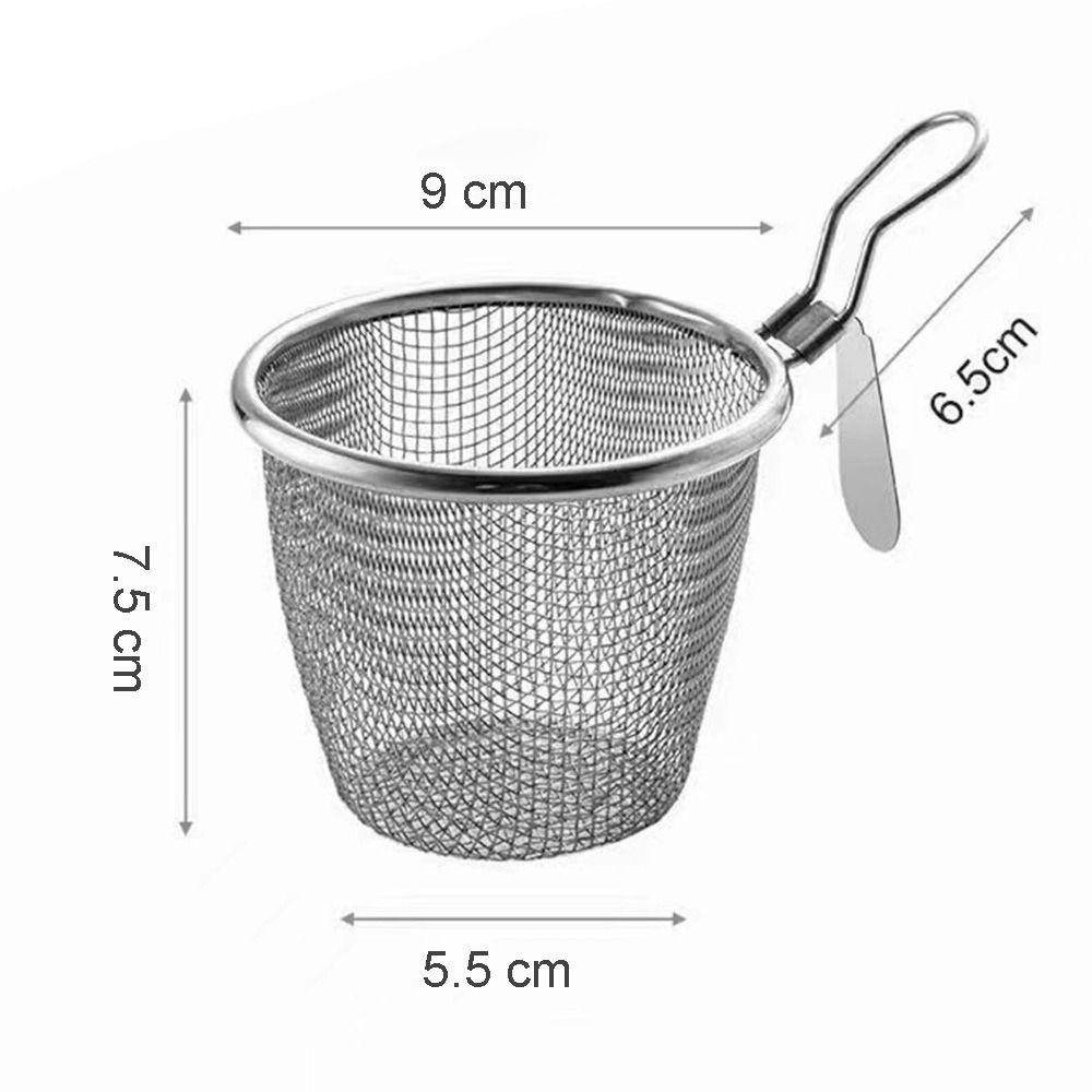 304 Stainless Steel Deep Fryer Basket Fine Mesh Food Strainer Food Colander  Onion Rings