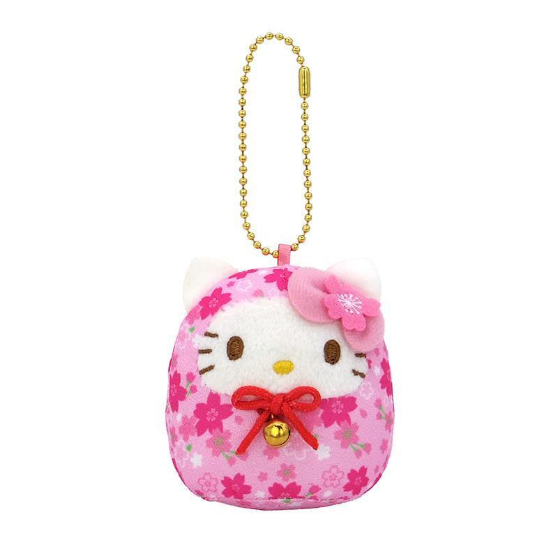 Sanrio Sakura Daruma Mascot Hello Kitty PK Pink Mascot Holder Japanese Style Character