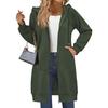 Women's Casual Loose Fit Long Sleeve Zipper Hoodie Jacket Fashion Outerwear