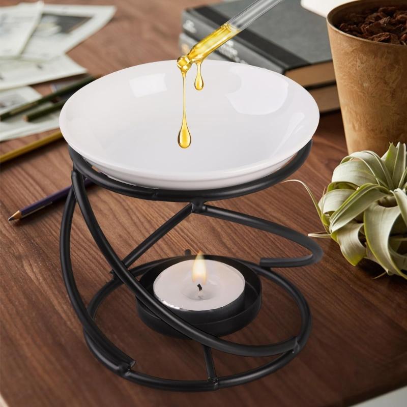 Dekorative Keramik Ätherisches Öl Brenner Aromatherapie Duftdiffusor Teelichthalter Ständer für Meditationsraum