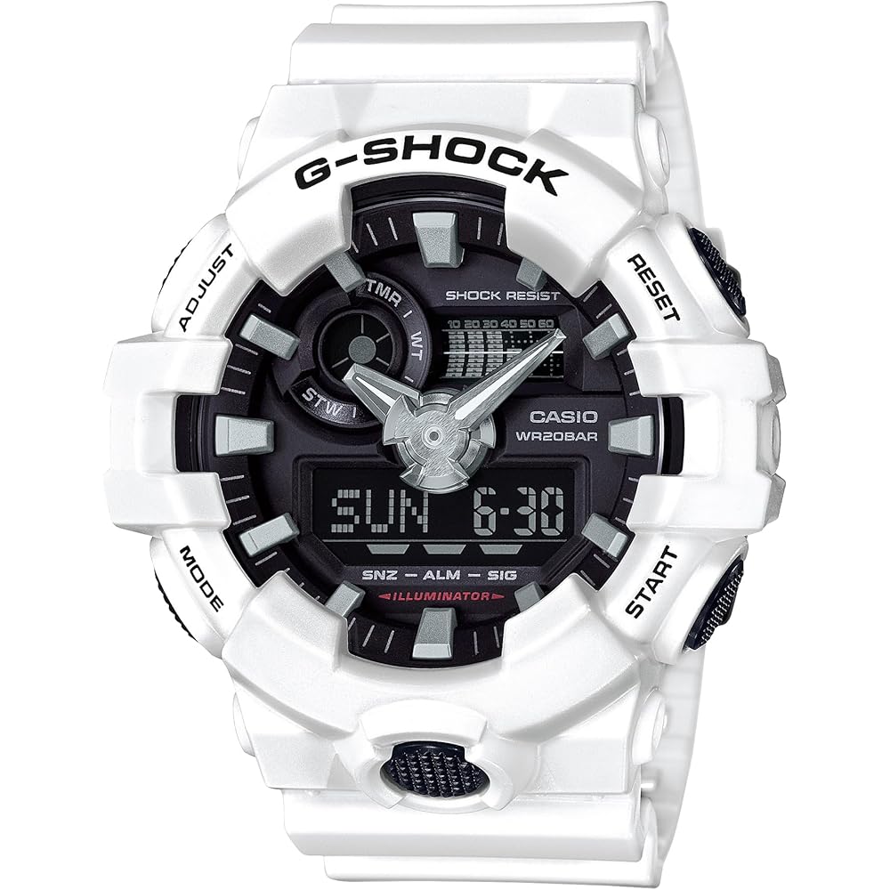 Casio G-Shock GA-700-7AJF Men's Watch White Analog-Digital Waterproof Shock Resistant