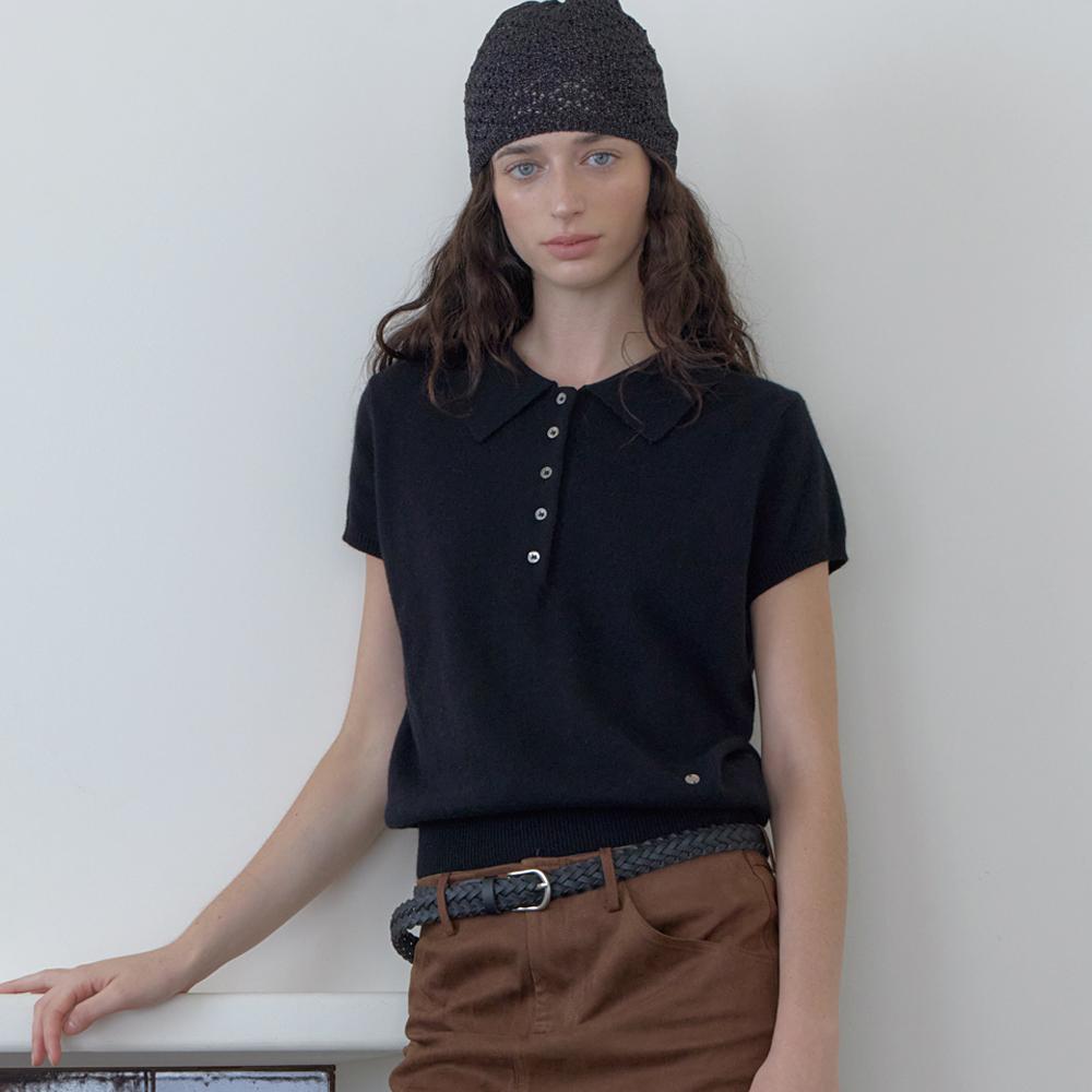 Elssibeui Crochet Knit Beanie_Black