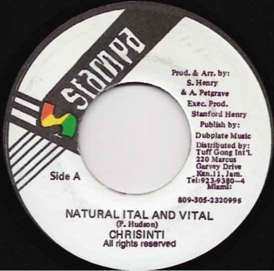 

7inch Record CHRISINTI Natural Ital And Vital NONE Stampa Jamaica Reggae Ska Dub Used