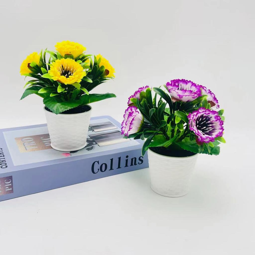 Handmade Peony Silk Bloom Mini Potted Decor For Events And Photo Shoots