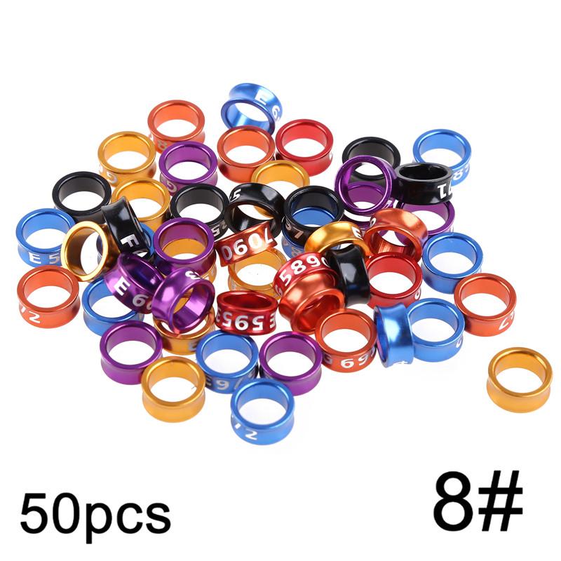 50 Pcs Dove Bands Bird Foot Ring Species Identify Training Rings Pet Bird Label Sign for Pigeon Chicks Small Poultry Supplies