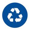 Recycle and Trash Sticker Vinyl Modern Logo Symbol To Organize Trash Cans or Garbage Containers and Walls Small Green