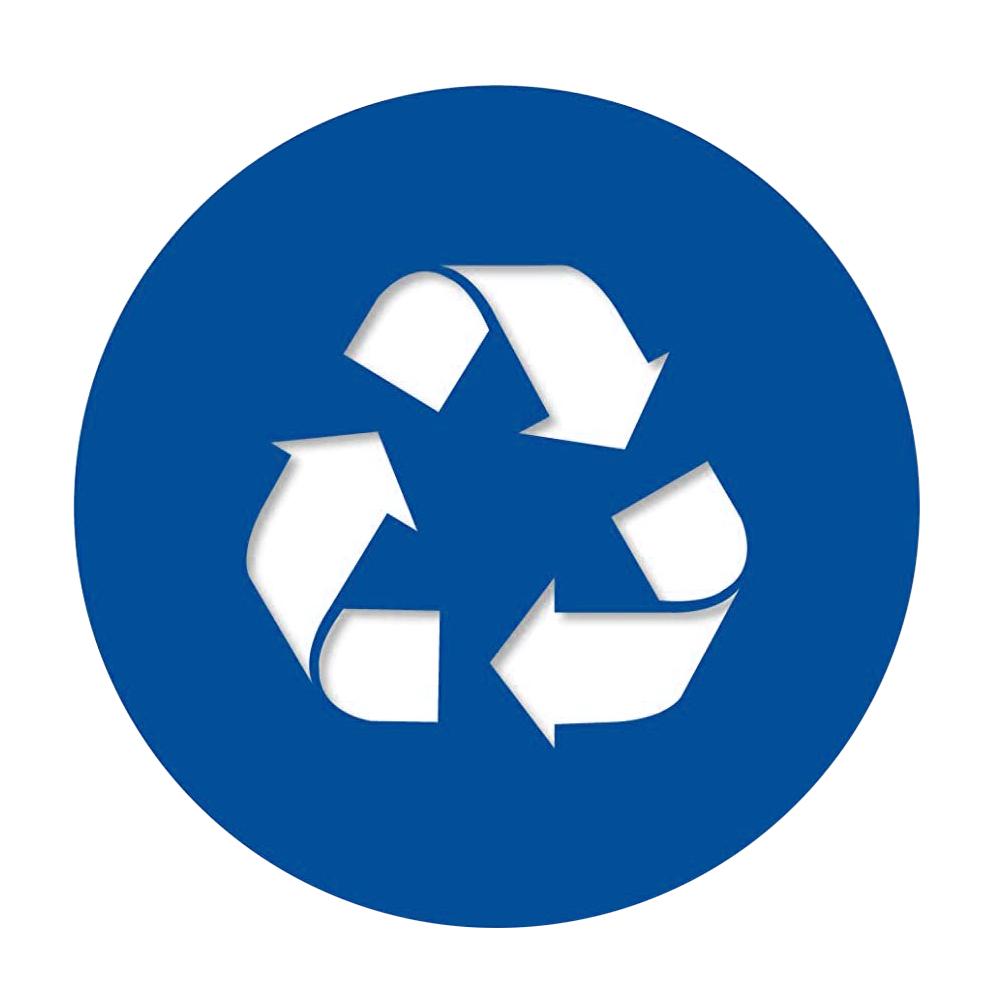 Recycle and Trash Sticker Vinyl Modern Logo Symbol To Organize Trash Cans or Garbage Containers and Walls Small Green