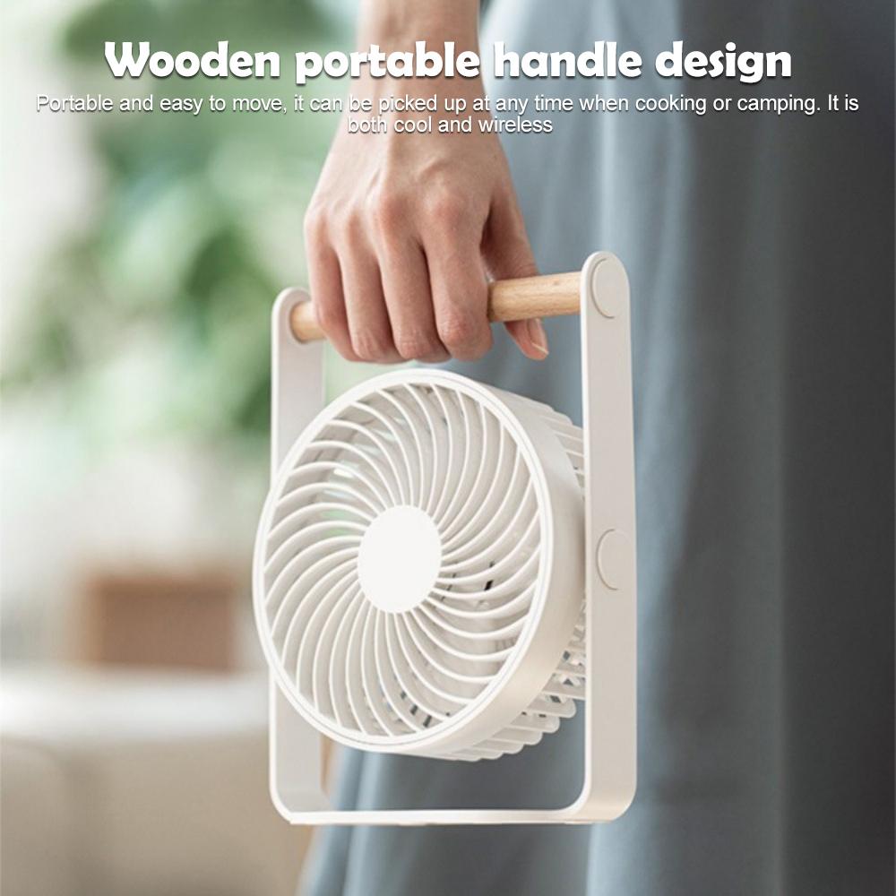 Rechargeable Desk Fan 2000mAh Personal Portable Quiet 4 Speeds Adjustable Mini Table Desktop Fan For Cooling Home Office