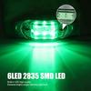 Biqing 4 Stück 6LED Markierungsleuchte 24V Grün Seitenmarkierungsleuchte LKW Seitenmarkierungsleuchte, Geeignet für LKW/Pickup/Wohnwagen/Wohnmobil/Bus/Boot