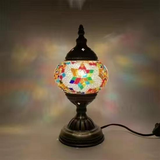Bohemian Turkey Style Table Lamp - LED Night Light for Bedroom, Study, or Dining