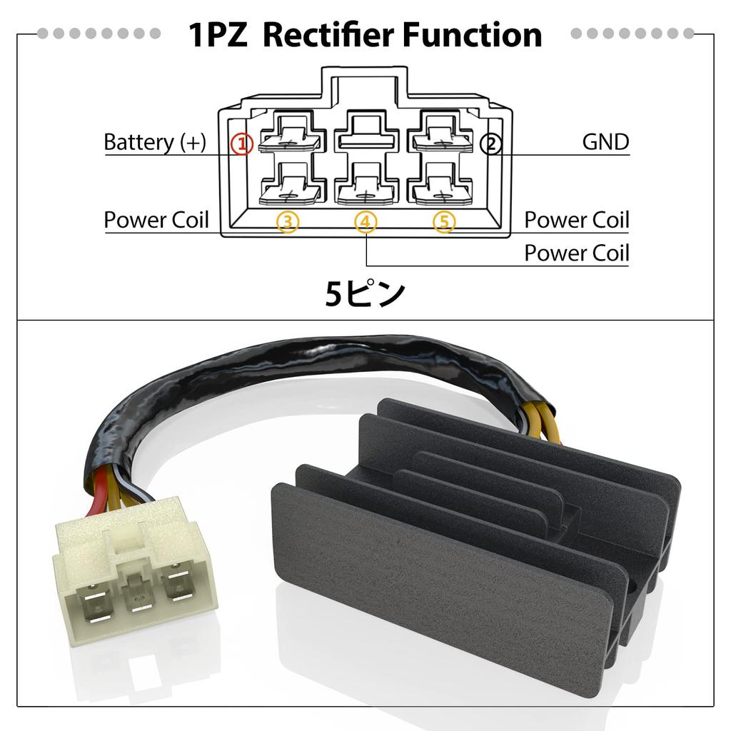 1PZ JPX-ZA8 5 Pin 14V-15V For Suzuki Heat Protection GSX400 Impulse Regulator Address 125
