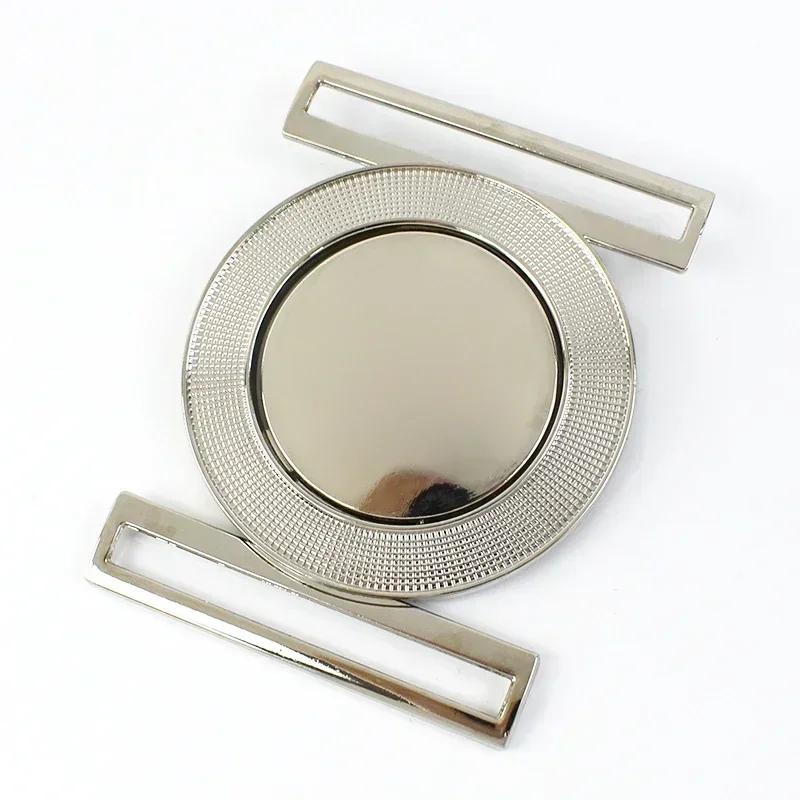 1/2/4/5Pcs Meetee 50mm Metal Belt Buckles Decor Button for Windbreaker Coat Down Jacket Sewing Clasp Buttons Clothes Accessory