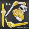 Swatch x OMEGA Exclusive Rubber Strap with Clicker Feature (Yellow & White/Sun)