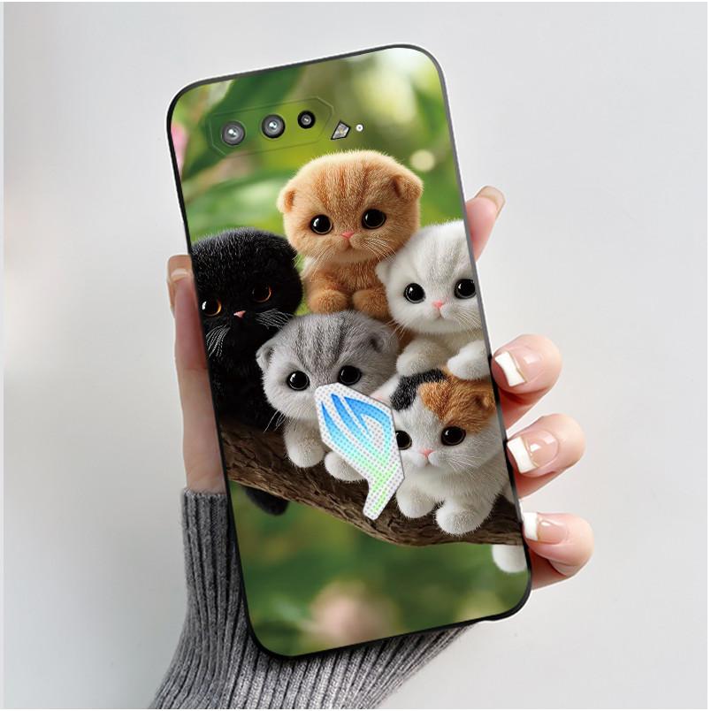 Casing For Asus Rog Phone 5 Rog 5s ZS673KS ZS676KS Case Luxury Dragon Cute Cool Boys Girls Soft Black Matte Silicone Back Cover