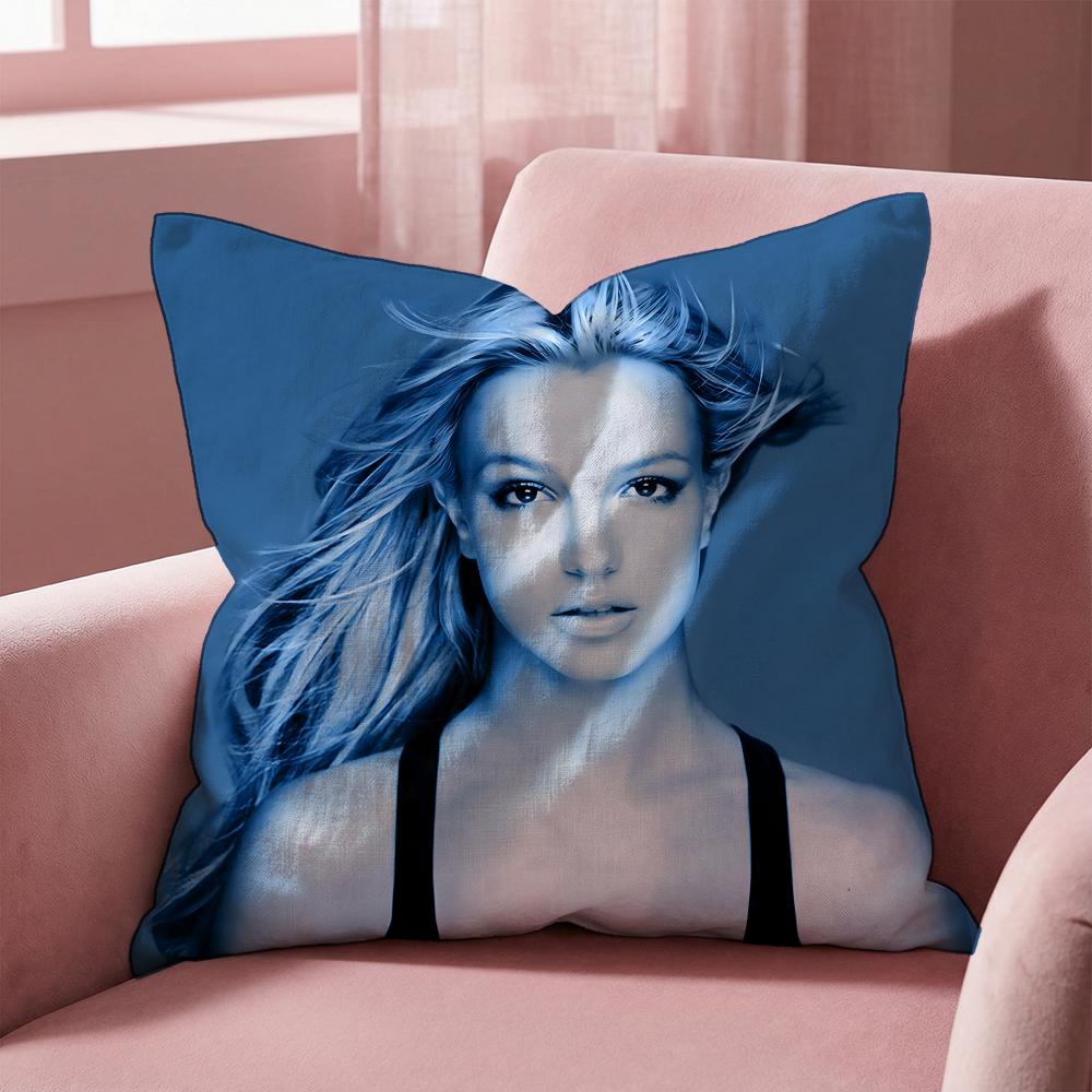 B-Britney Spears SINGER Cushion Cover Multi-Scene Pillow Cover for Home & Car - Reversible, Soft & Durable for Daily Use