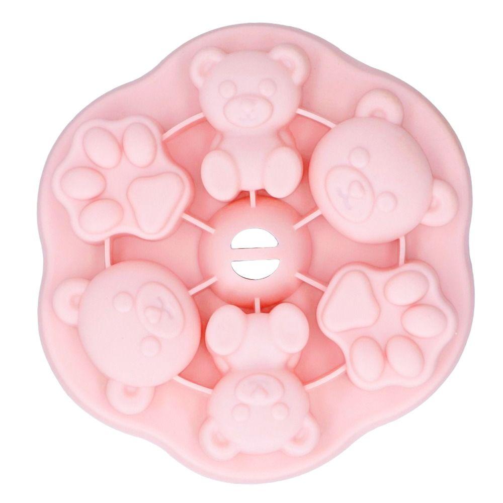 Bear Cat Shape Ice Cube Tray With Lid Pudding Mold Cute Silicone Mold Home