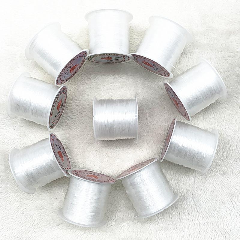 1 Rolle 0,2-0,8mm Transparent Dehnungsfrei Angelschnur Draht Nylon Schnur Perlenband Faden Zubehör DIY Schmuck Zubehör