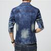 Costum Casual din Denim pentru Bărbați Mărimi Mari - Rever Stil Coreean cu Buzunare cu Fermoar pentru Primăvară și Toamnă