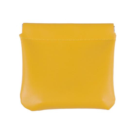 Snap Closure Pouch Faux Leather Mini Cosmetic Bag Waterproof Self-Closing Organizer Pouch for Coin