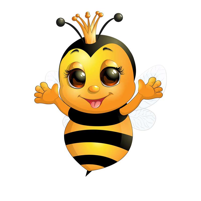 Cute Little Bee Cartoon Insect Car Stickers Waterproof Vinyl Decals Auto Body Window Decor Motorcycle Helmet Stickers M461