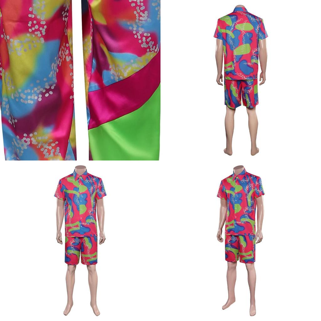 New Cross-border Movie Barbie Cos Costume For Barbie Ken Punk Style Jacket Moisture-wicking Fabric