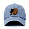 Printed Dog Baseball Cap, Breathable, Lightweight, Men's and Women's Hiking Outdoor Hiking Duck Tongue Cap