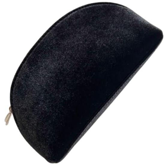Dior Christian Dior Dior Black Pouch Velvet Gold Logo Cosmetic Pouch Novelty Pouch Logo Gift Black [Used]