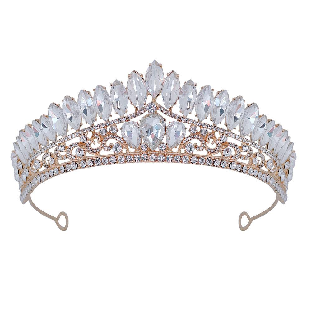 Новая барочная корона невесты, корона с водяными бриллиантами в форме лошадиного глаза, свадебный головной убор невесты, аксессуары для свадебного платья и вечернего платья