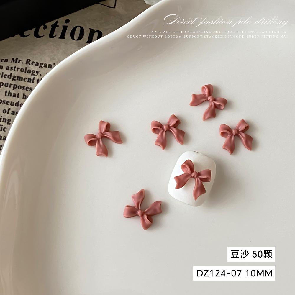 Internet Celebrity Hot Bow Nail Accessories Japanese Sweet Simple Three-dimensional Ribbon DIY