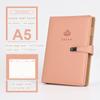 (Can Engrave Logo) A5 High-grade Leather Business Loose-leaf Notebook, Notepad with Magnetic Buckle, Student Diary,