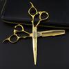 6.0 inch FJ--22 personalized golden wall, hair scissors, double sword type for hair scissors