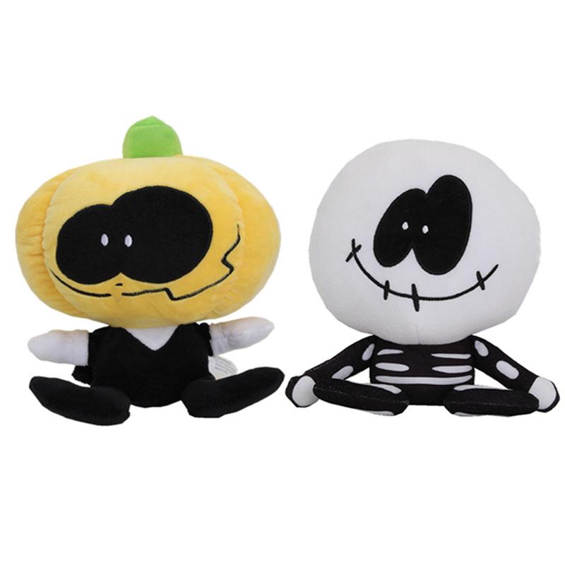 25cm Friday Night Funkin' Pluche Speelgoed Spooky Month Skid En Pump Zachte Knuffel Halloween Cadeau Spelpersonage