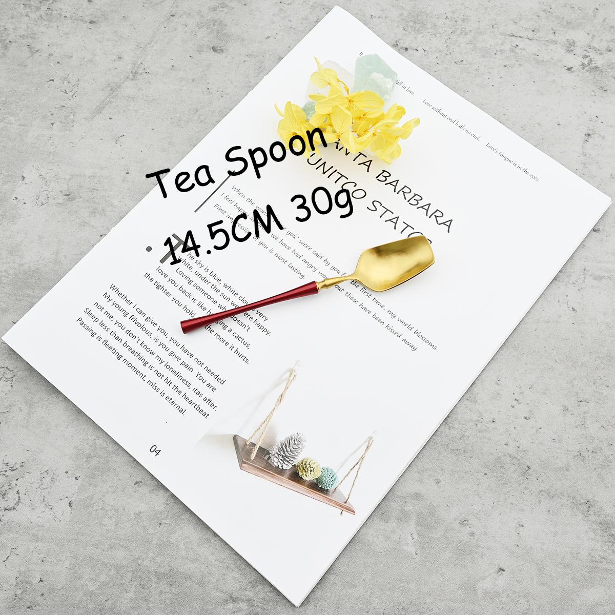 

Набор столовых приборов из нержавеющей стали 304, красное золото, нож, вилка, кофейная ложка, набор столовой посуды, матовая посуда в стиле вестерн, кухонное серебро tea spoon красный