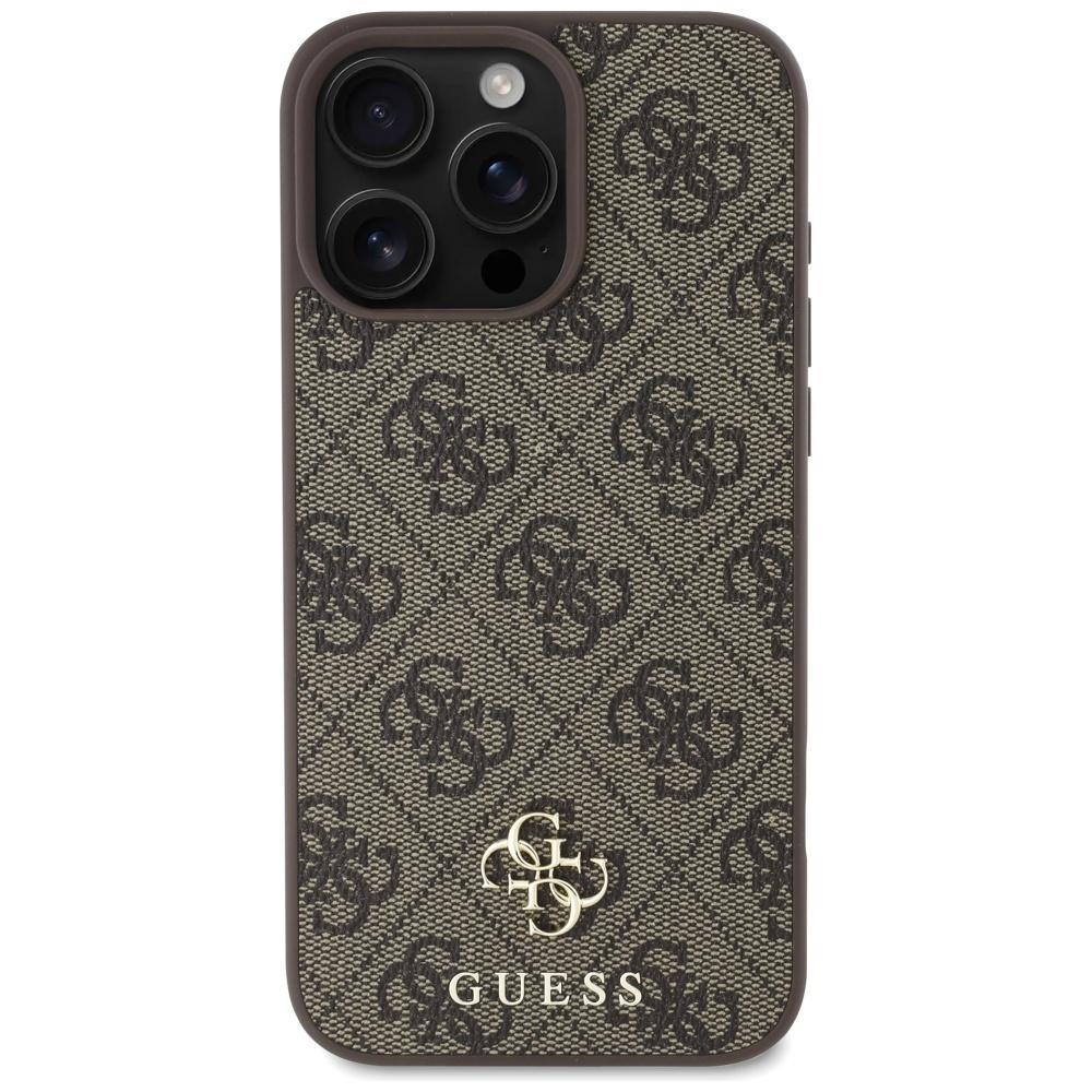 Guess Hc Pu 4G Small 4G And Classic Case For iPhone 16 Pro Magsafe Brown