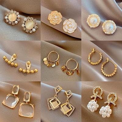 S925 Silver Needle French Pearl Earrings - Korean Retro & Celebrity Style