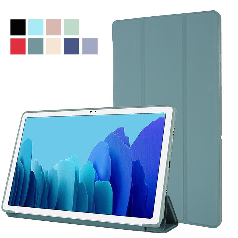 For Galaxy Tab A7 Magnetic Protective Case 10.4inch Leather Case T500 Tri-Fold T505 Sleep Mode TPU Soft