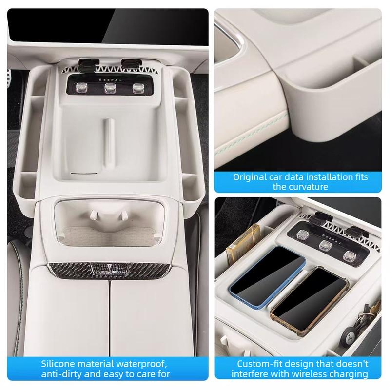 For Changan Deep Blue L07 2024-2026 central control wireless charging pad silicone cover Protective Pad car accessories