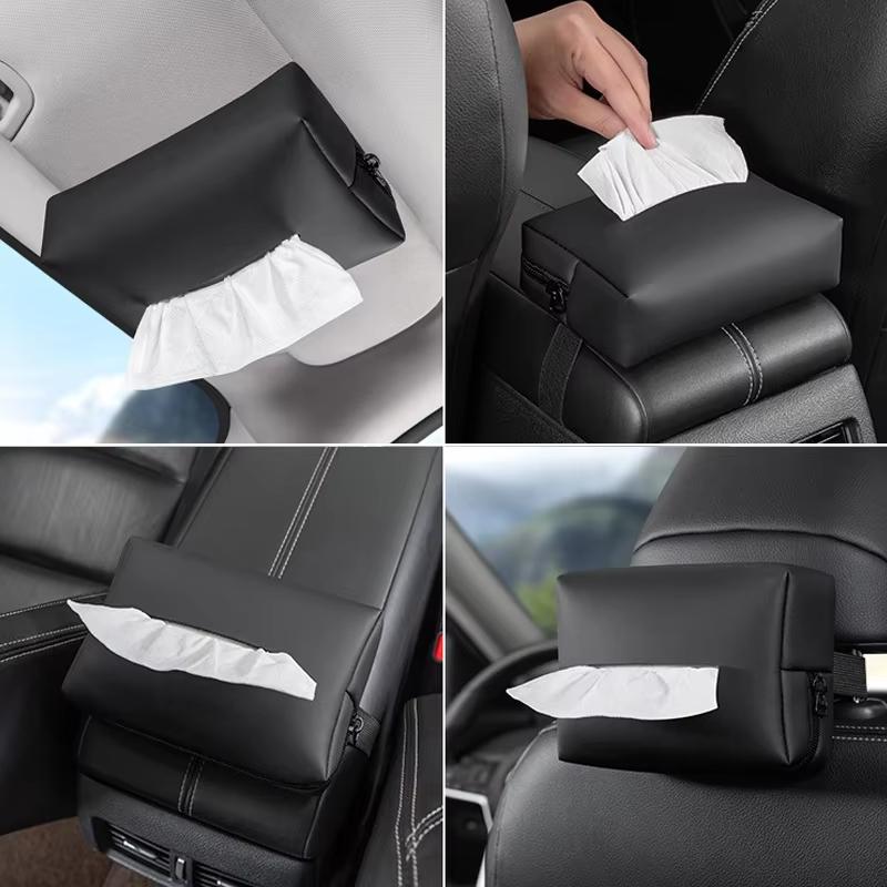 Auto Innenraum Taschentuchtasche Sitzlehne Taschentuch Aufbewahrungsbox Halter Zubehör Für Tesla Model 3 Model S X Model Y Roadster SpaceX