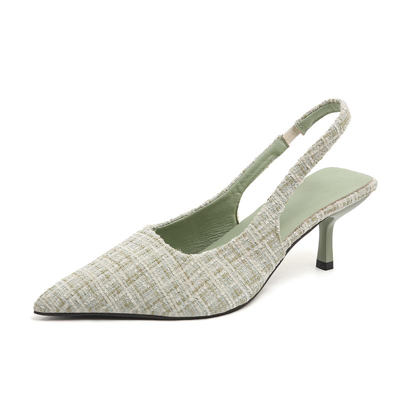 

Мода Женская мода Острый носок Высокие каблуки Женские Новые Винтажные Плетеные Задник Пустой Обернутый Носок Нескользящие Сандалии Шпильки 42 зелёный