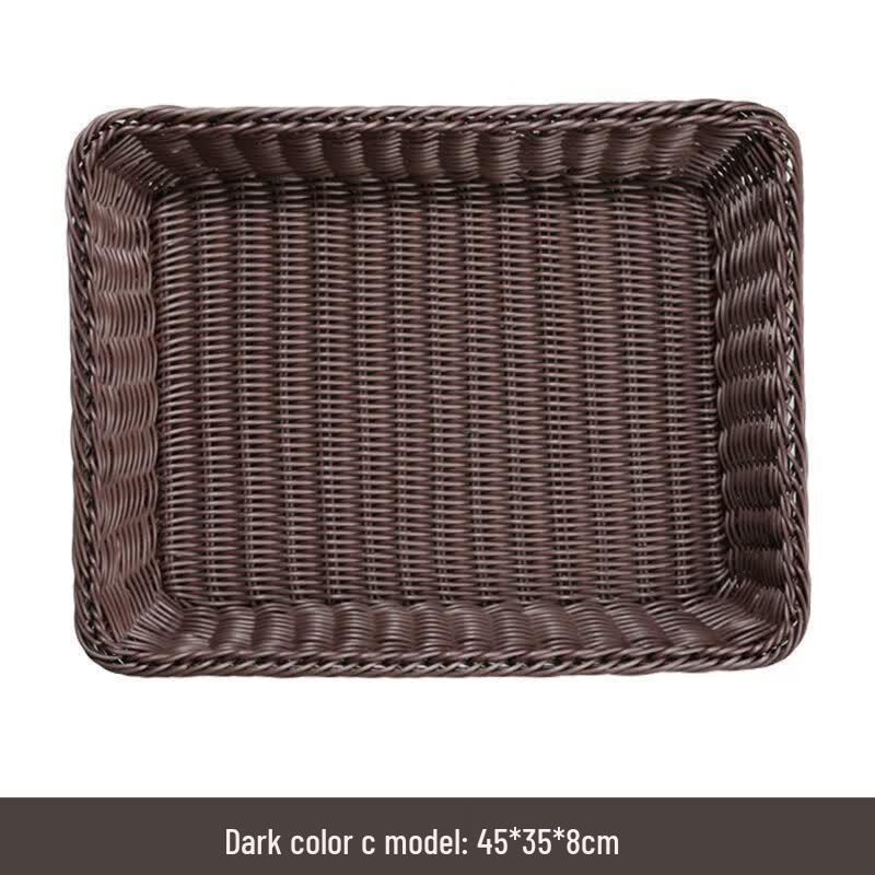 Imitation Rattan Plastic Storage Basket