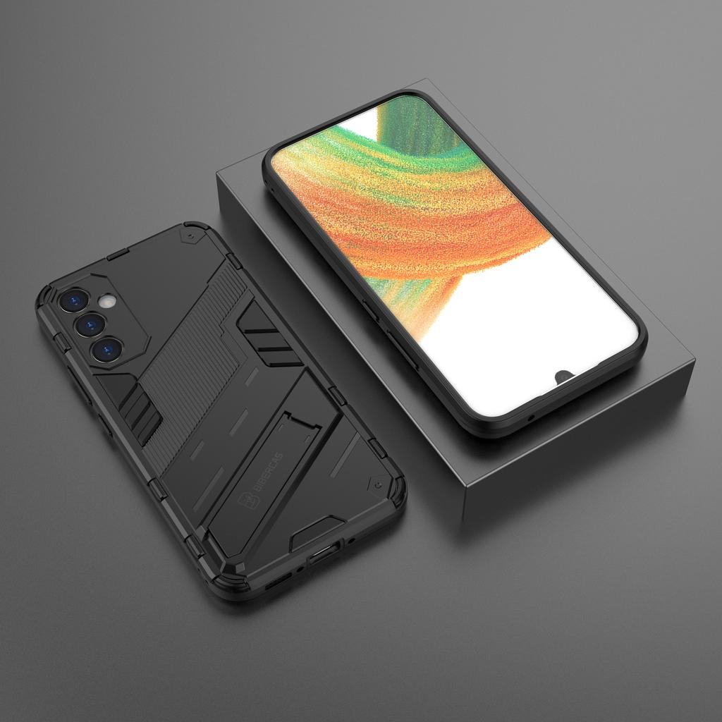 For Samsung Galaxy A34 5G Phone Case,Kickstand Dual-Layer Design Soft TPU Hard PC Phone Back Cover