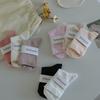 Fafahome Gentle Color Loose Confinement Socks Solid Color Girl Pink Versatile Cotton Socks
