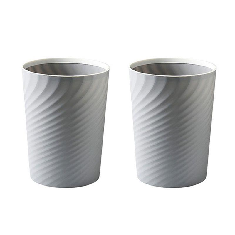 

ABUL-Garbage Container Basket For Bathrooms, Kitchens, Offices, Dorms Plastic (Grey) 2PCS серый