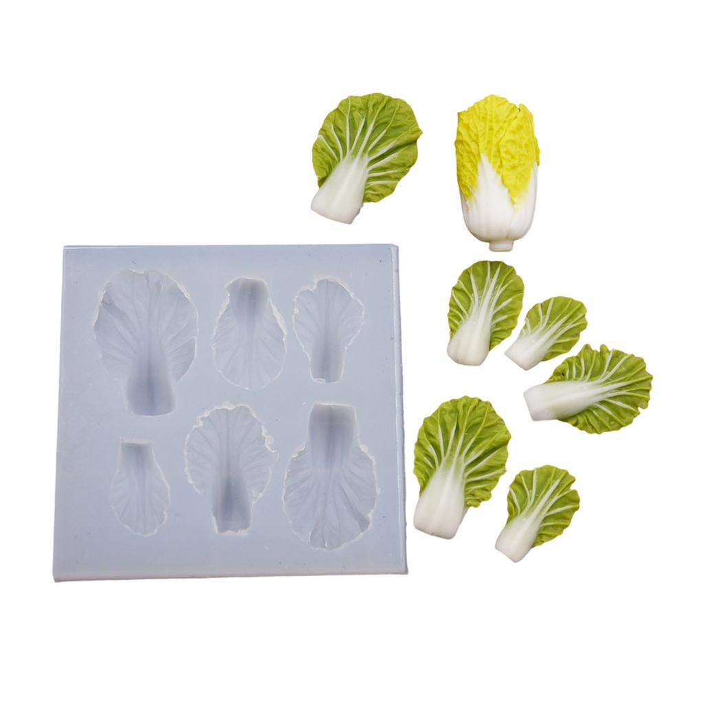 Flexible Silicone Vegetable Cabbage Leaf Mould Suitable for Handcraft Enthusiasts and Creative Projects Supplies
